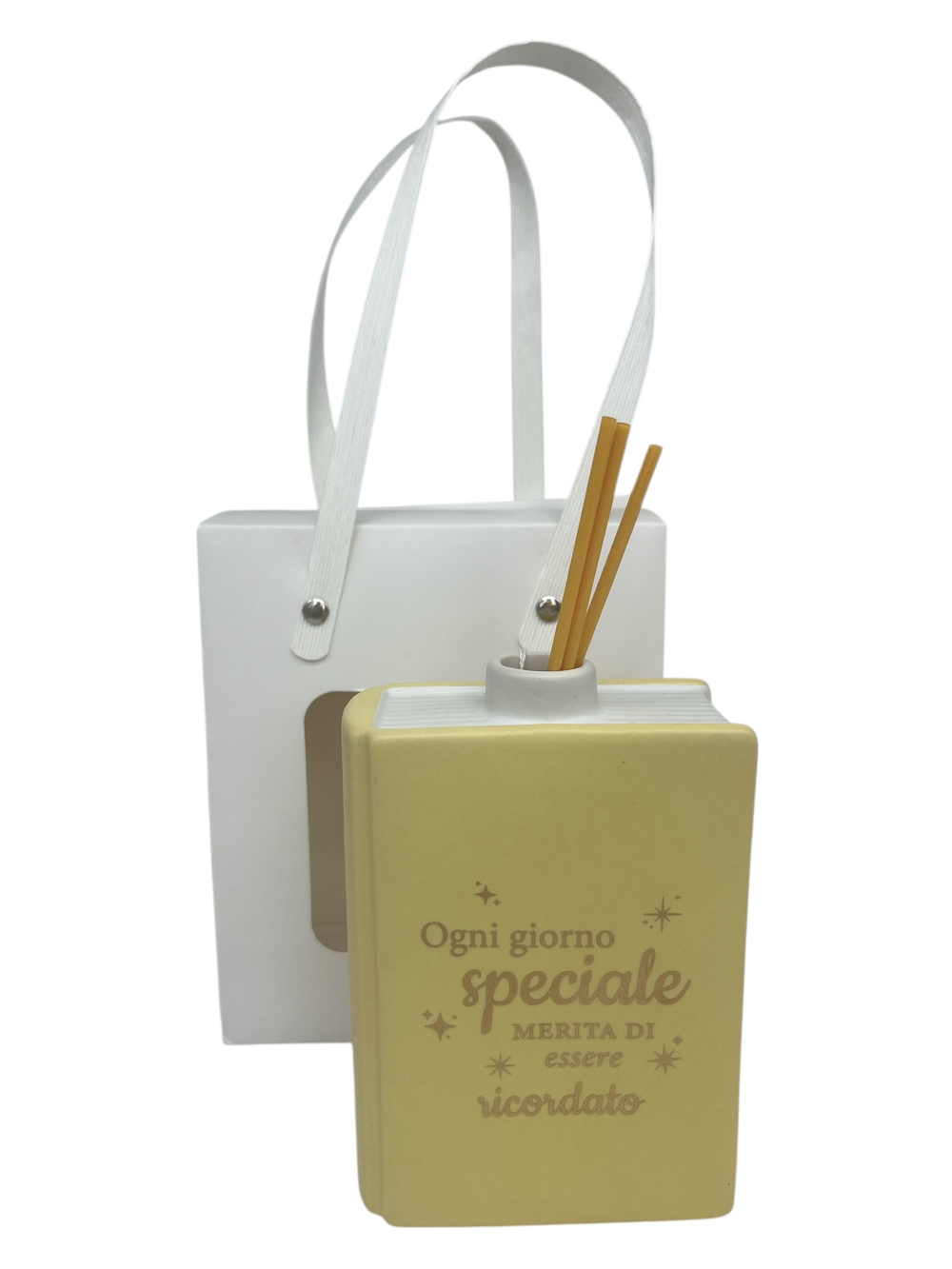 Pagine della Felicità: diffusore di profumo Libro, giallo