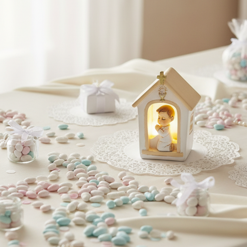 Bimbo in Chiesa per Prima Comunione, con LED