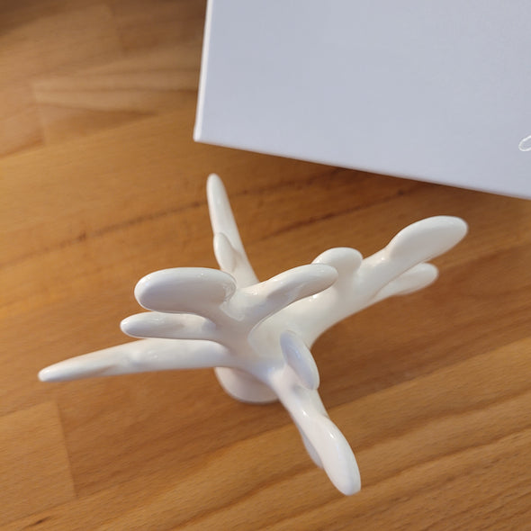 Albero della vita 3D in porcellana bianca