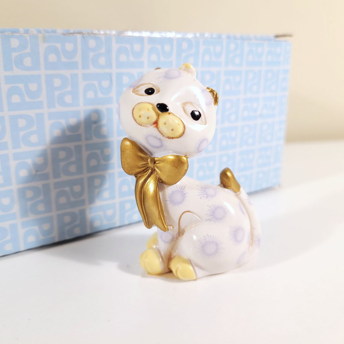 STOCK OFFERTA: Bomboniera gattino bianco e azzurro, 60 pezzi