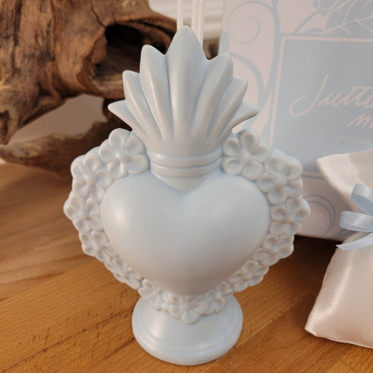 Sacro Cuore profumatore azzurro