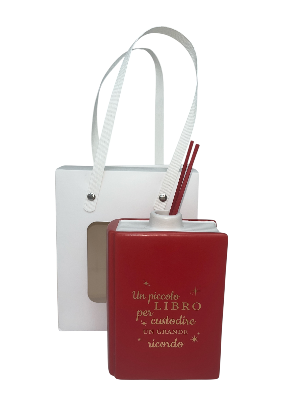 Pagine della Felicità: diffusore di profumo Libro, rosso