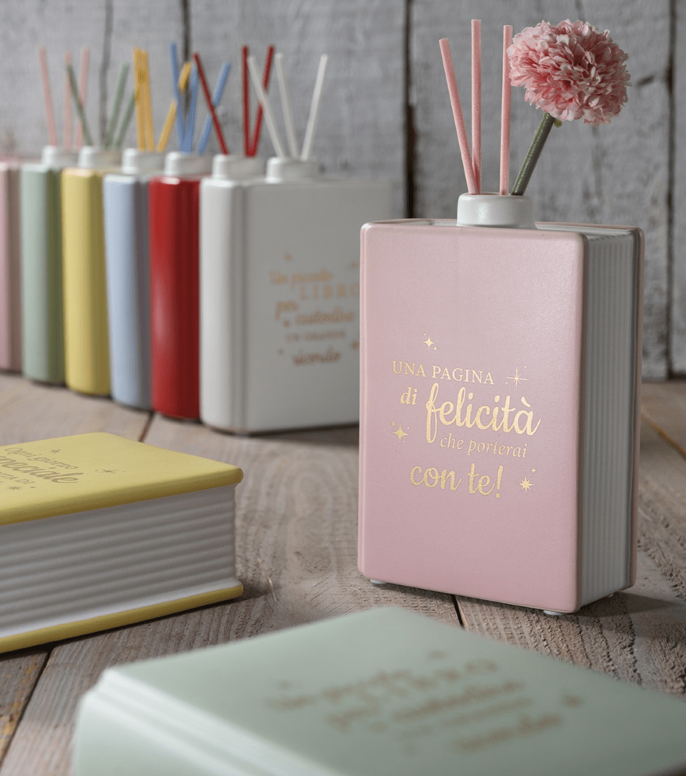 Pagine della Felicità: diffusore di profumo Libro, giallo