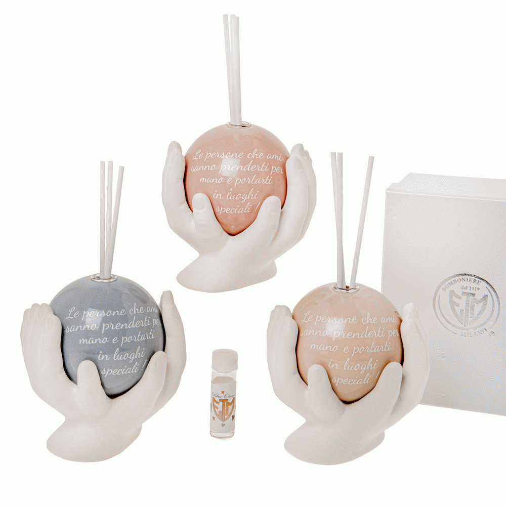 Especial: bomboniera 2026 profumatore sfera in porcellana