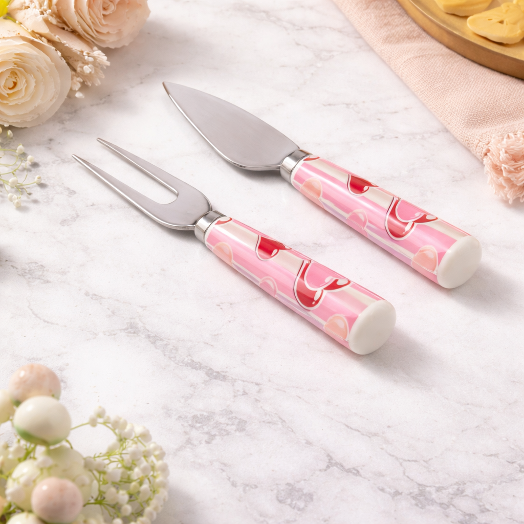 Bomboniera matrimonio 2026, Set da Formaggio con cuoricini