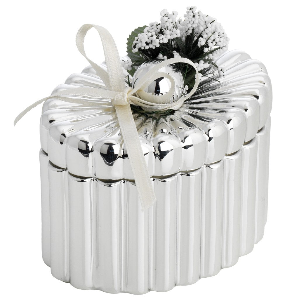 Scatolina ovale decoro festoni