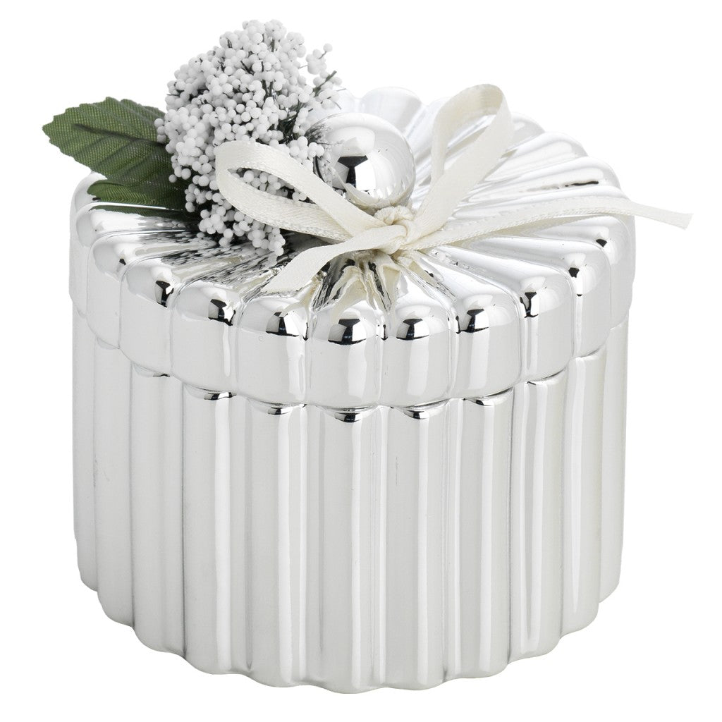 Scatolina tonda decoro festoni