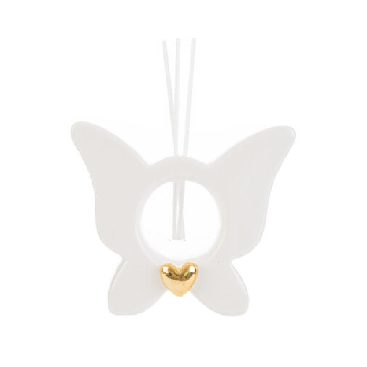 Bomboniera profumatore farfalla con cuoricino dorato