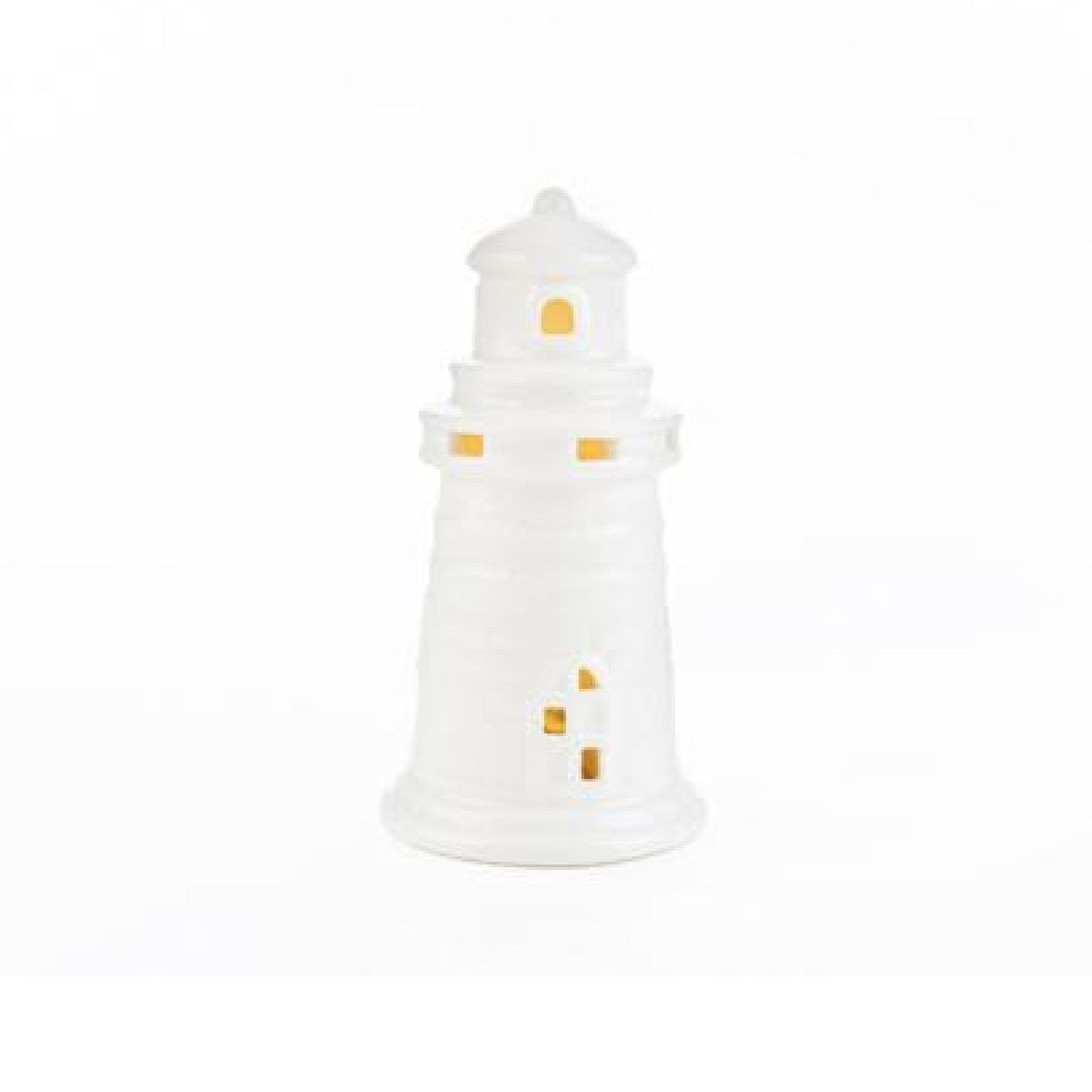 Bomboniera tema mare: Faro in porcellana bianca con LED