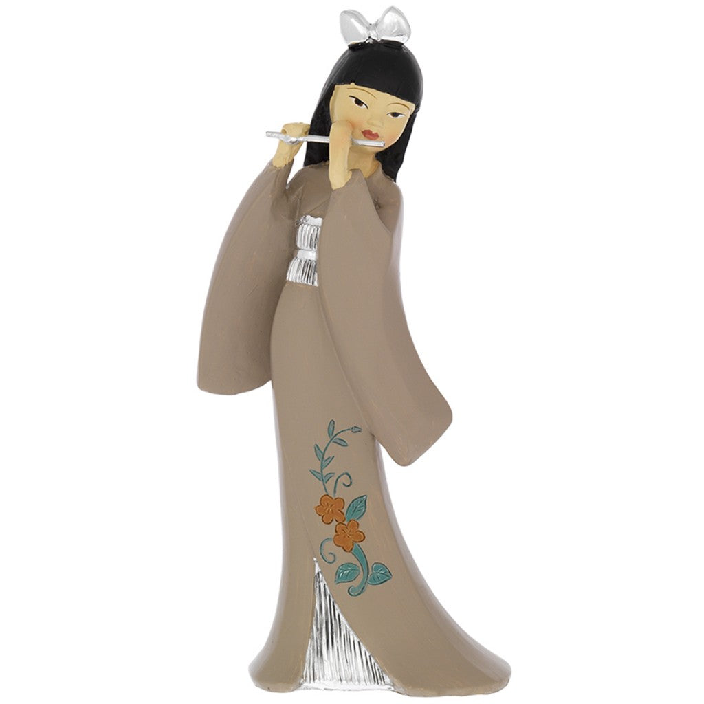 Geisha in piedi con flauto, bomboniera Bagutta