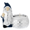 Gnomo portacandela blu con tealight