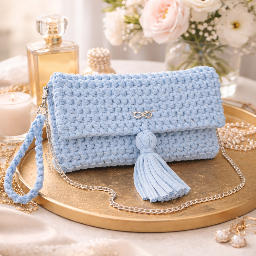 Pochette Aurora colore azzurro