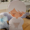 Scatolina angelo in porcellana bomboniera nascita battesimo bimbo