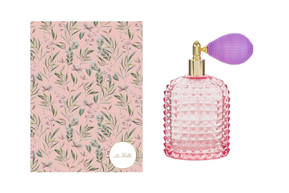 Portaprofumo spray in vetro rosa, 100 ml