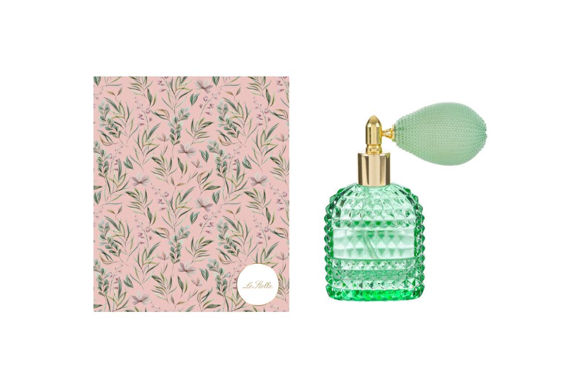 Portaprofumo spray in vetro verde, 30 ml