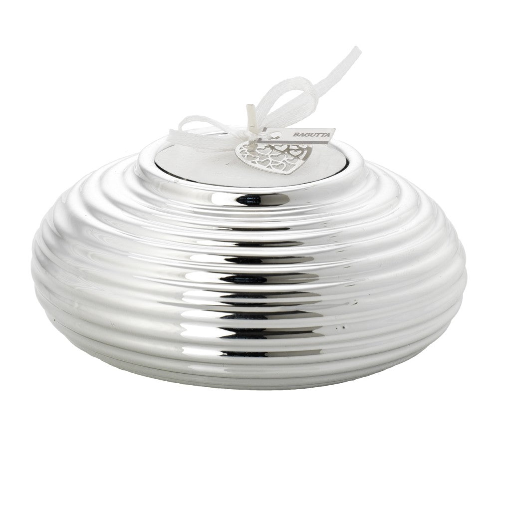 Porta candela Ufo Bagutta con tea light decorata