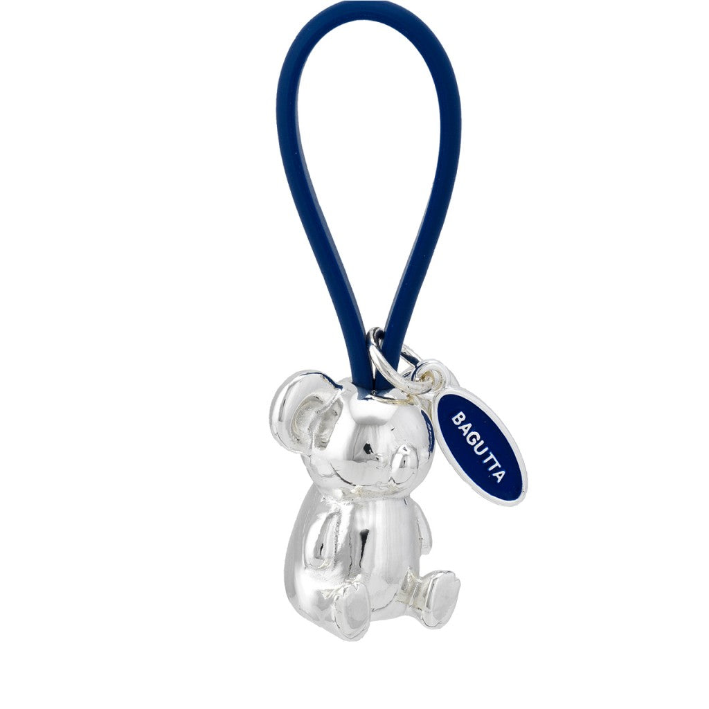 Koala portachiavi argentato cordino in silicone