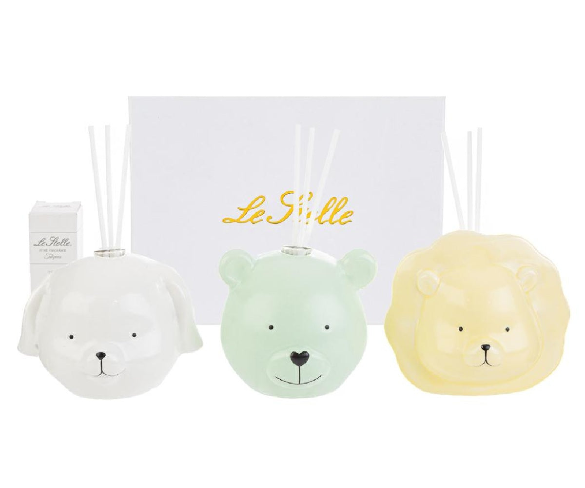 Bomboniera profumatore cagnolino, leone e orsetto