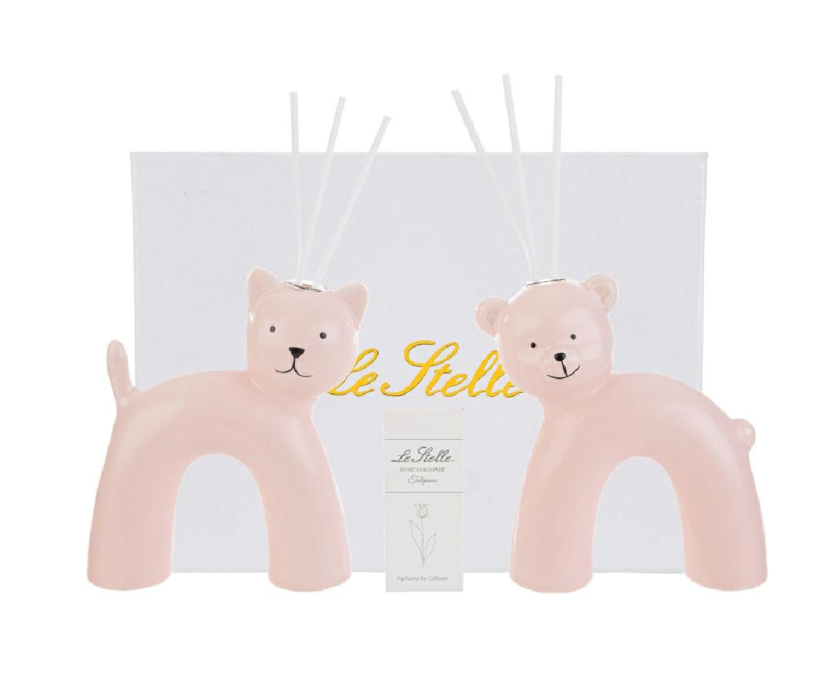 Bomboniera profumatore gatto rosa