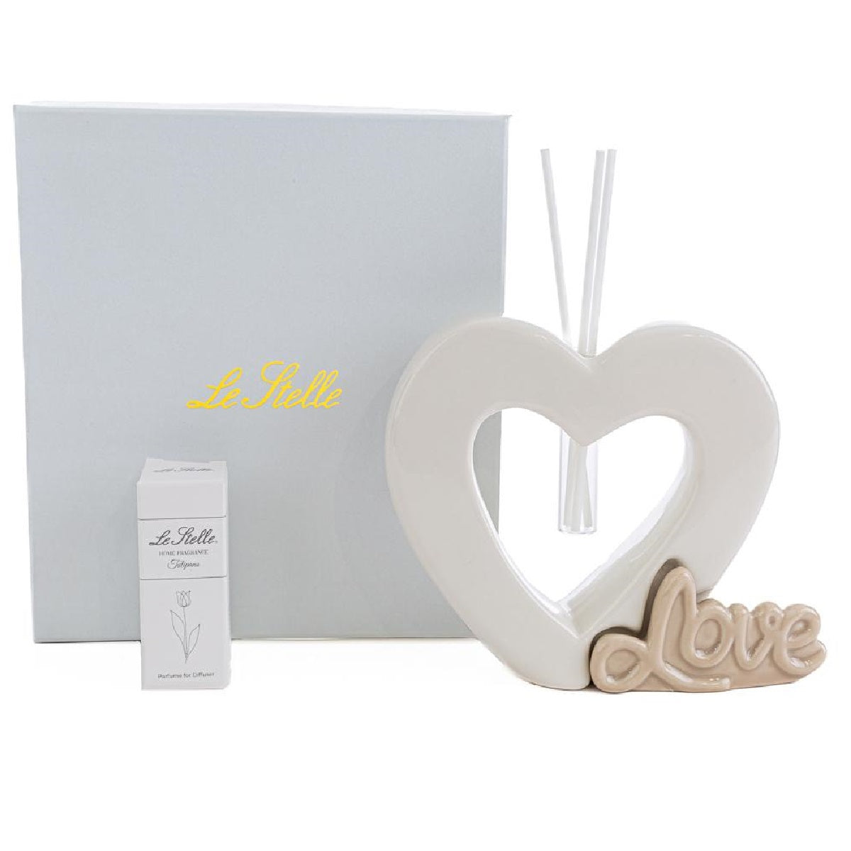 Bomboniera profumatore cuore Love bianco