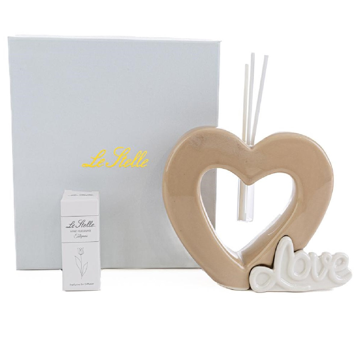 Bomboniera profumatore cuore Love beige