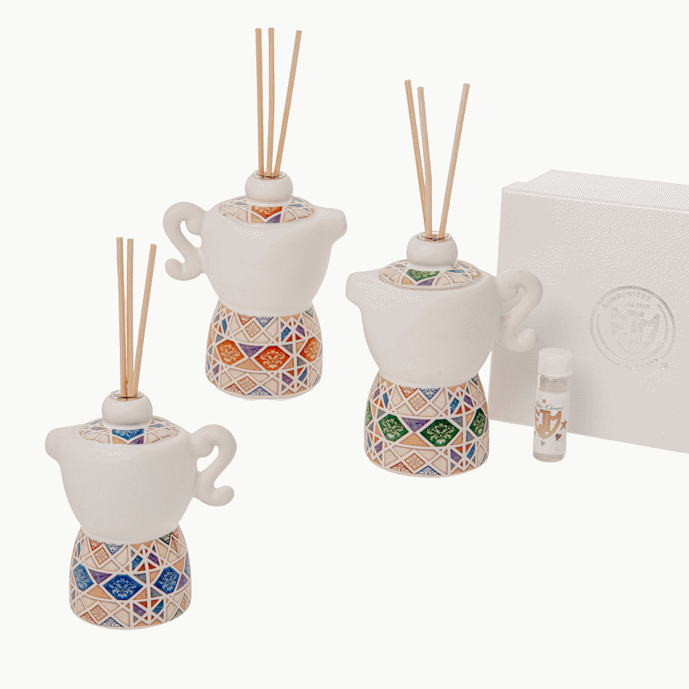 Giglius: profumatore in porcellana multicolore