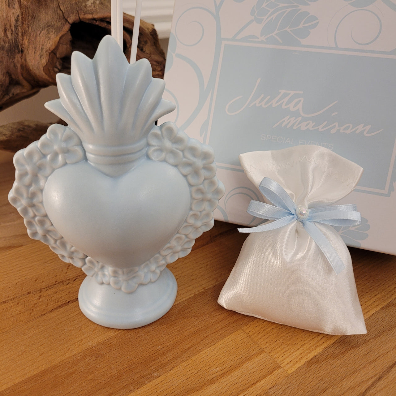 Sacro Cuore profumatore azzurro