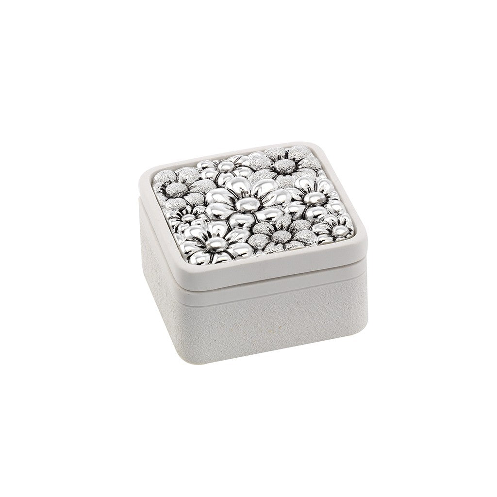 Scatolina quadrata decoro margherite