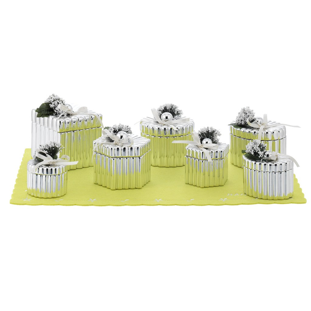 Scatolina tonda decoro festoni