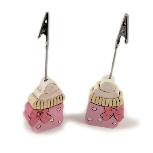 STOCK OFFERTA Bomboniera biberon rosa con clip, 50 pz