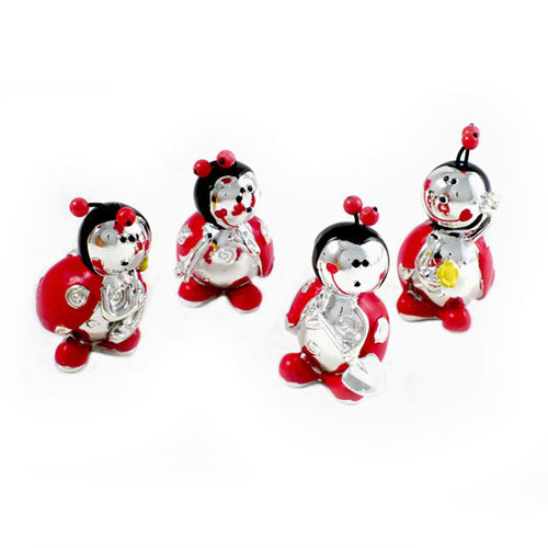 STOCK OFFERTA: Coccinella rossa e argento