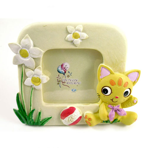 STOCK OFFERTA: Cornice porta foto con gattina gialla, 55pz