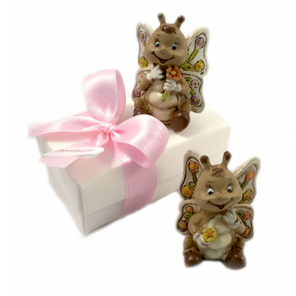 farfalla in resina con scatolina portaconfetti 