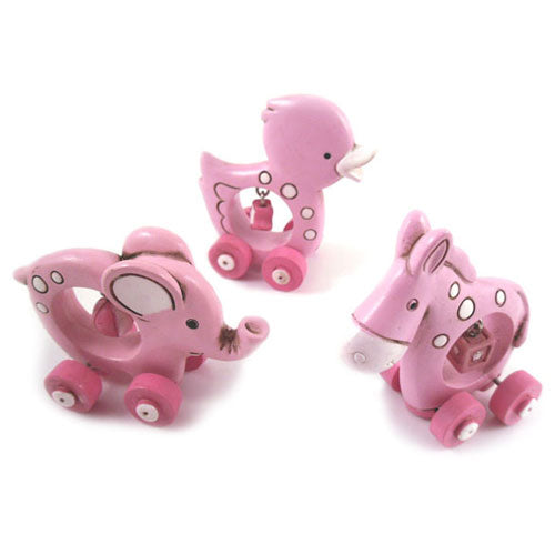 STOCK OFFERTA: Bomboniera animaletto rotellino rosa, 60 pz