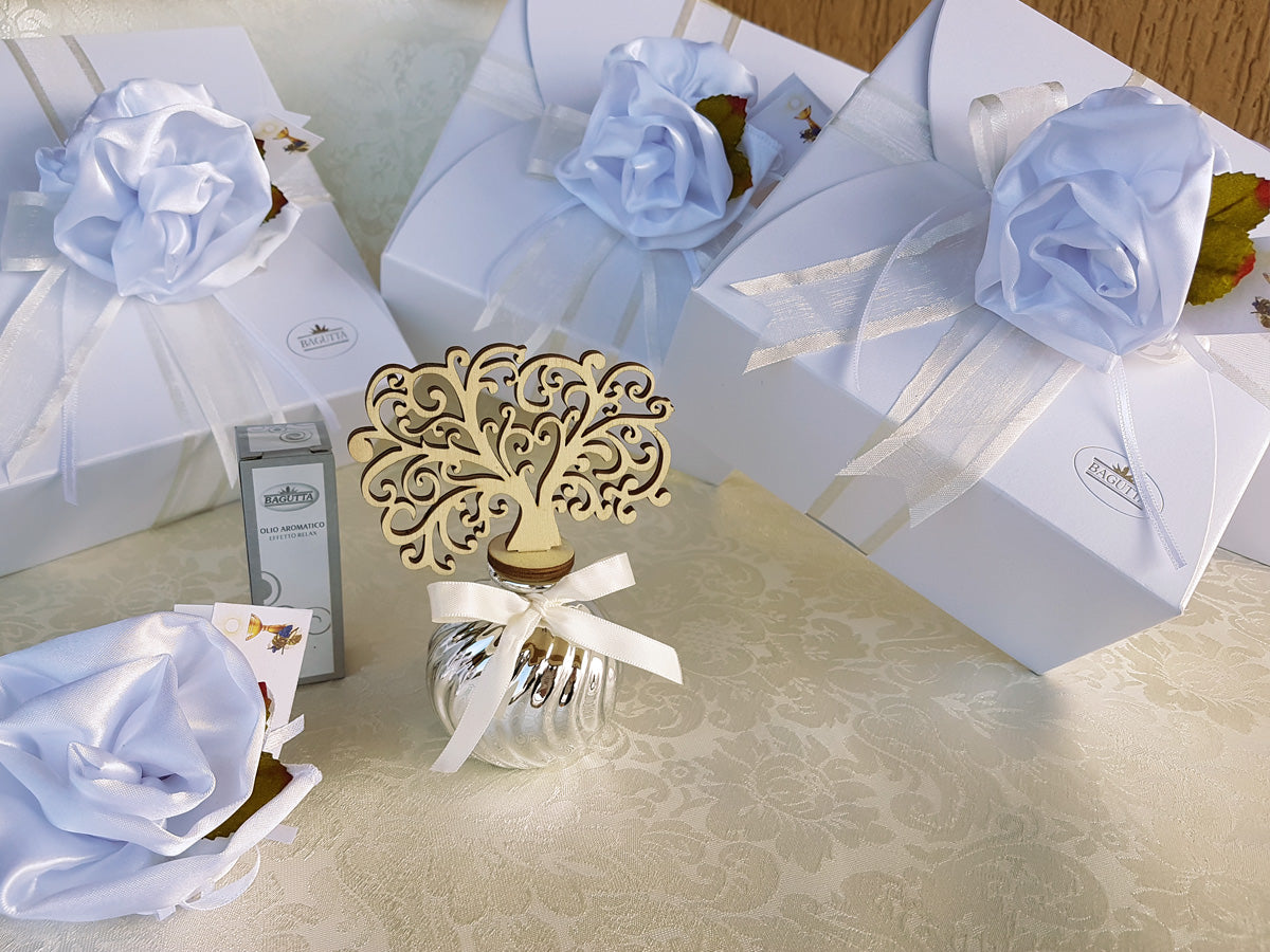 Diffusore ambiente albero della vita con sfera argentata