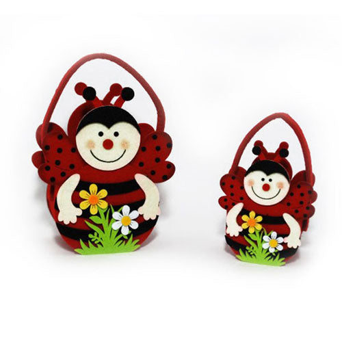 Cestino porta confetti coccinella, 2 pezzi