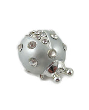 coccinella-resina-argentata-con-strass