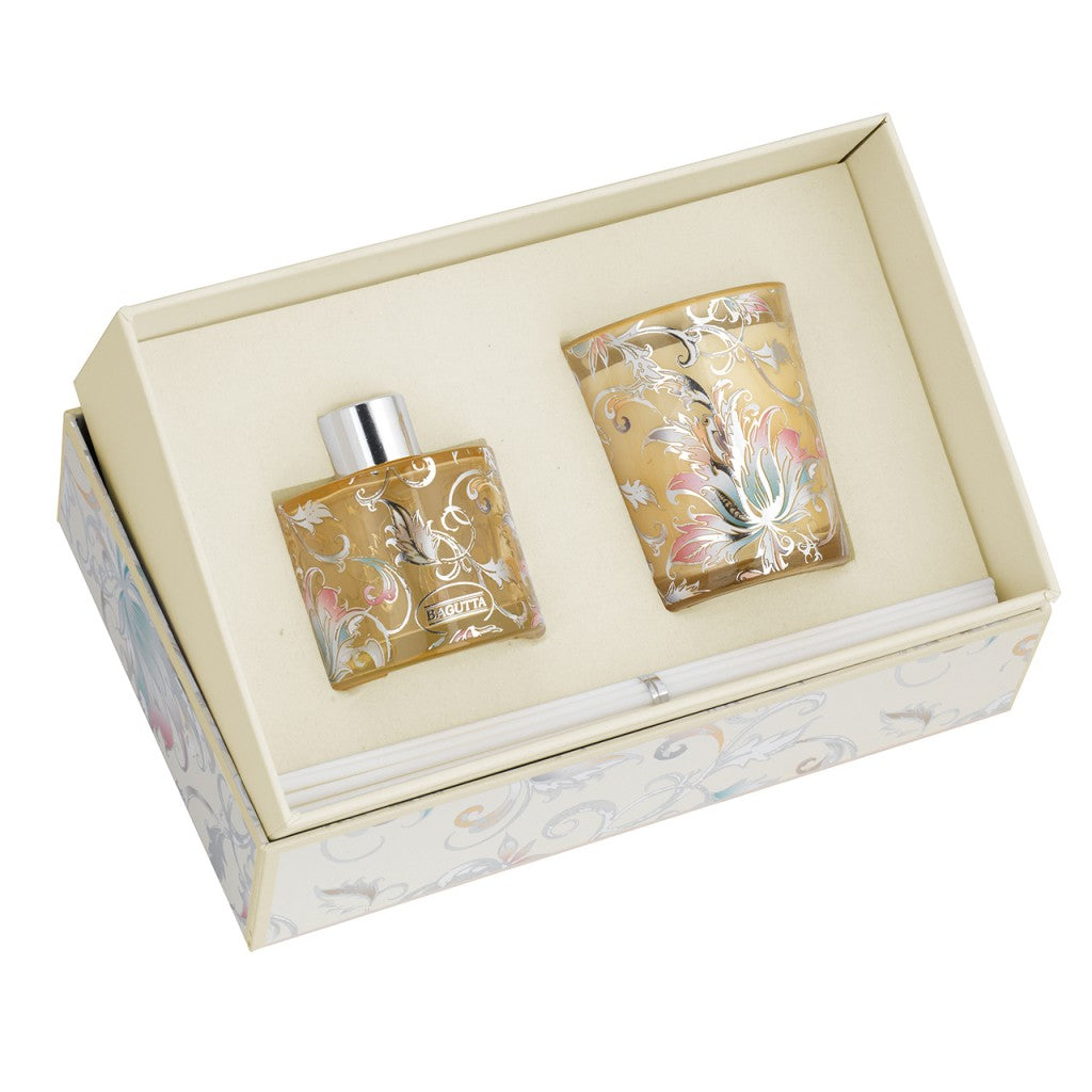 Cofanetto coordinato con profumatore e candela aromatizzata