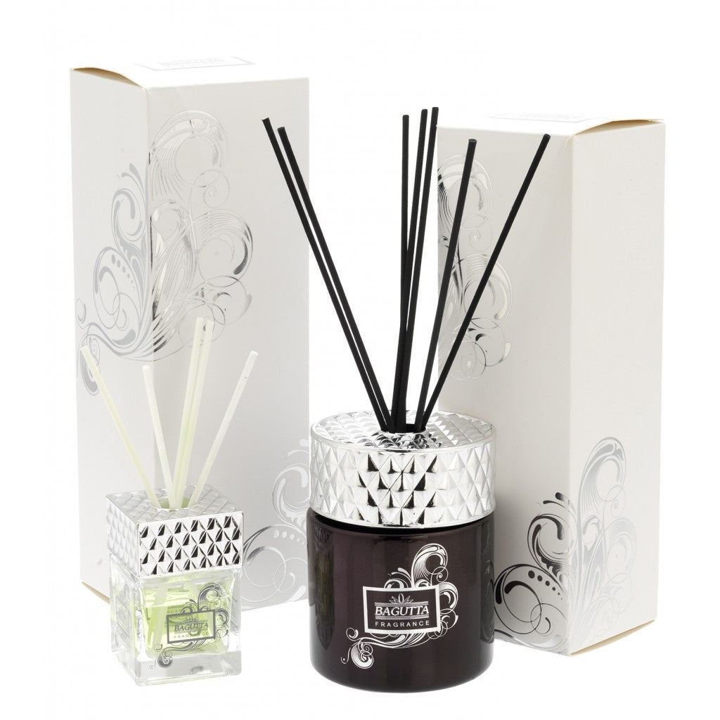 Diffusore cilindro in vetro e tappo argentato, 2 colori