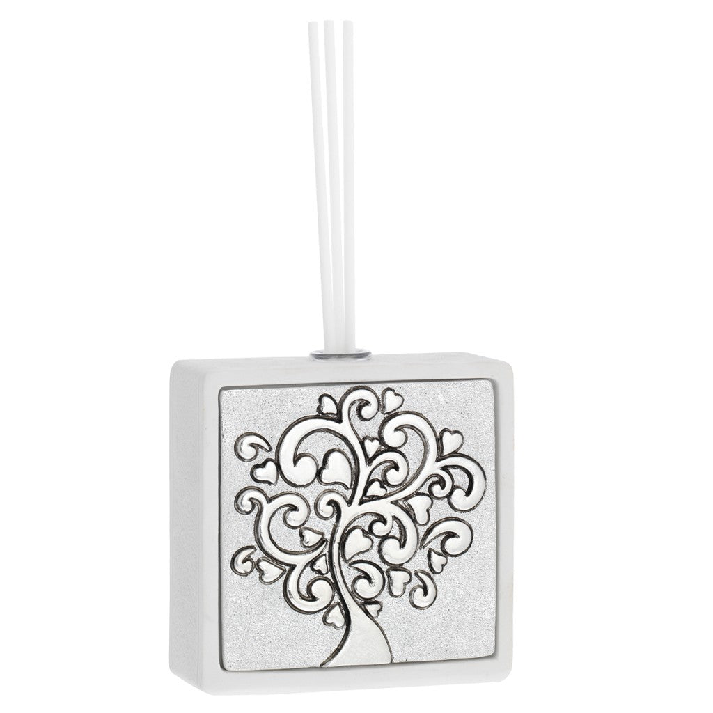 Diffusore profumo quadrato con albero della vita a riccioli