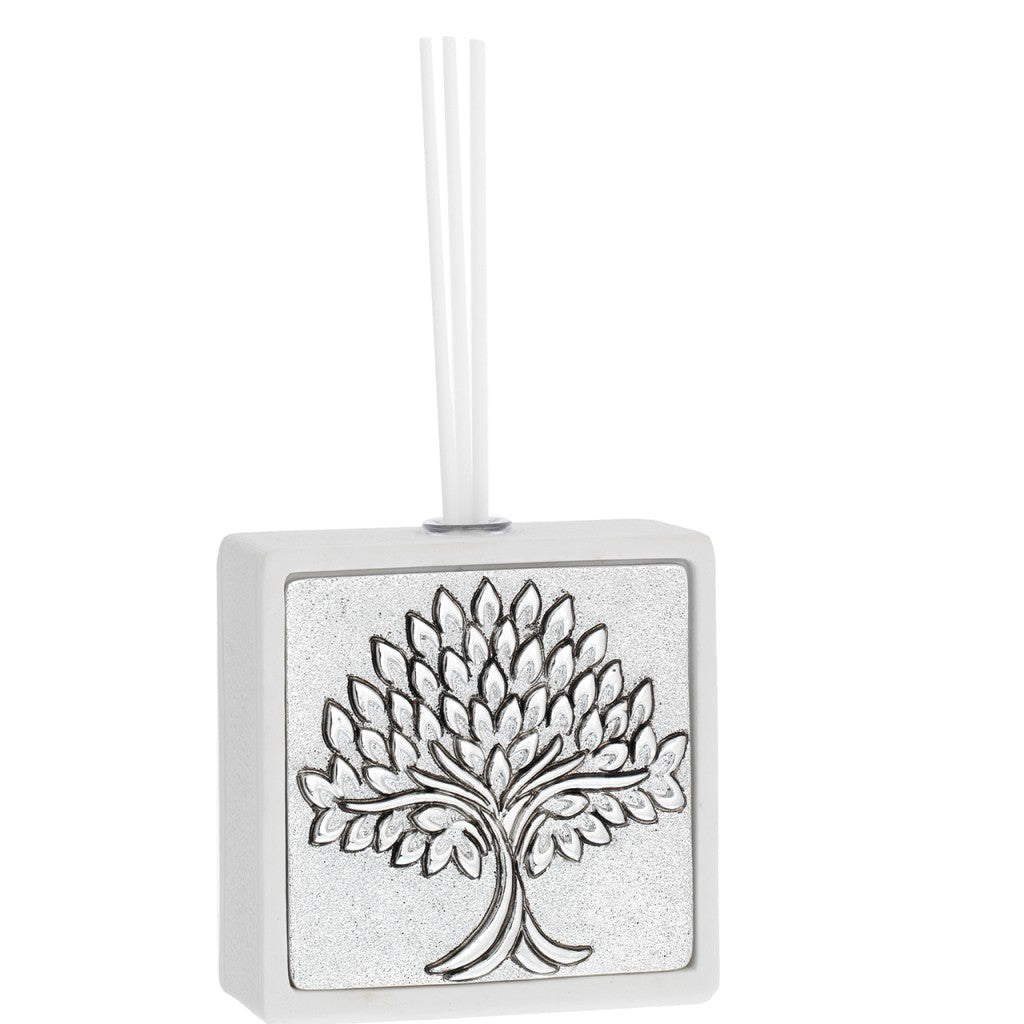Diffusore profumo quadrato con albero della vita con foglie