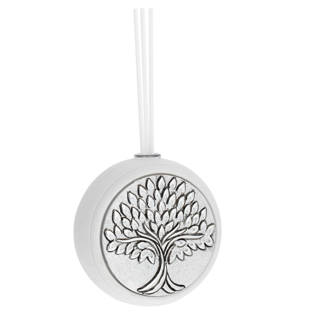 Diffusore profumo tondo con albero della vita con foglie