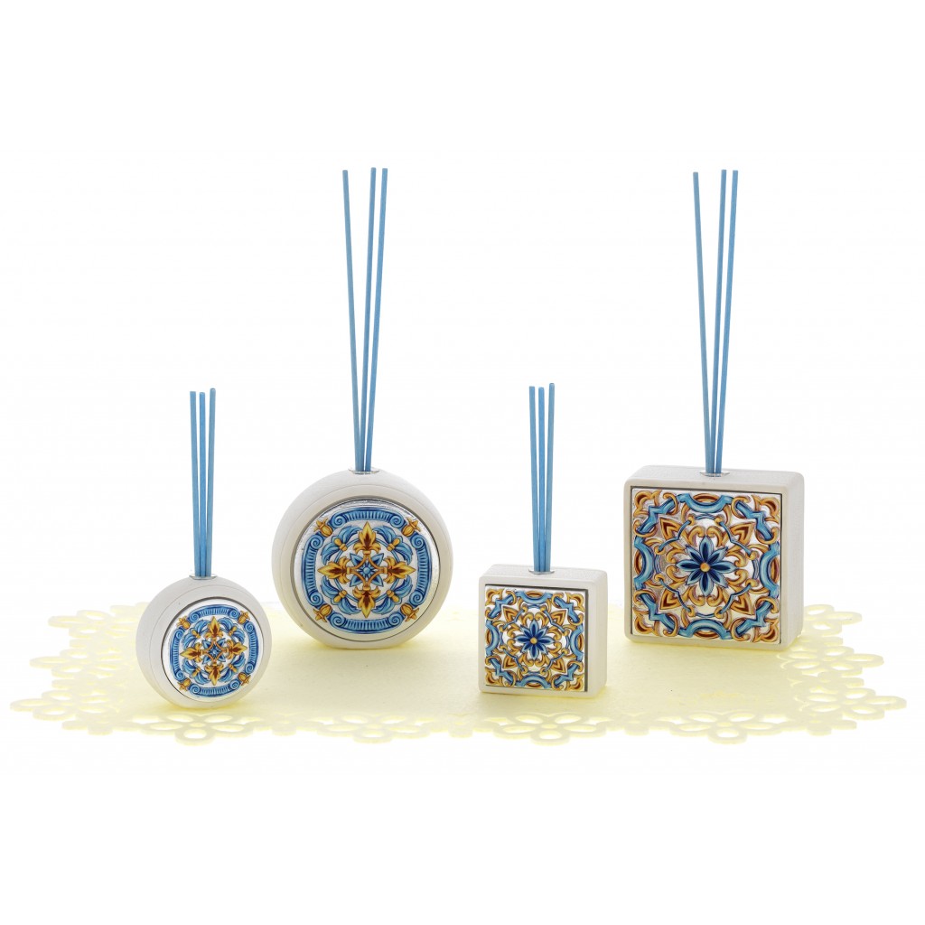 Le Maioliche Bagutta decoro blu: Profumatore ambiente tondo