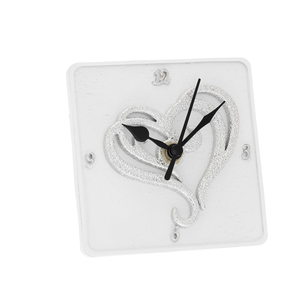 Orologio da tavolo con cuore stilizzato