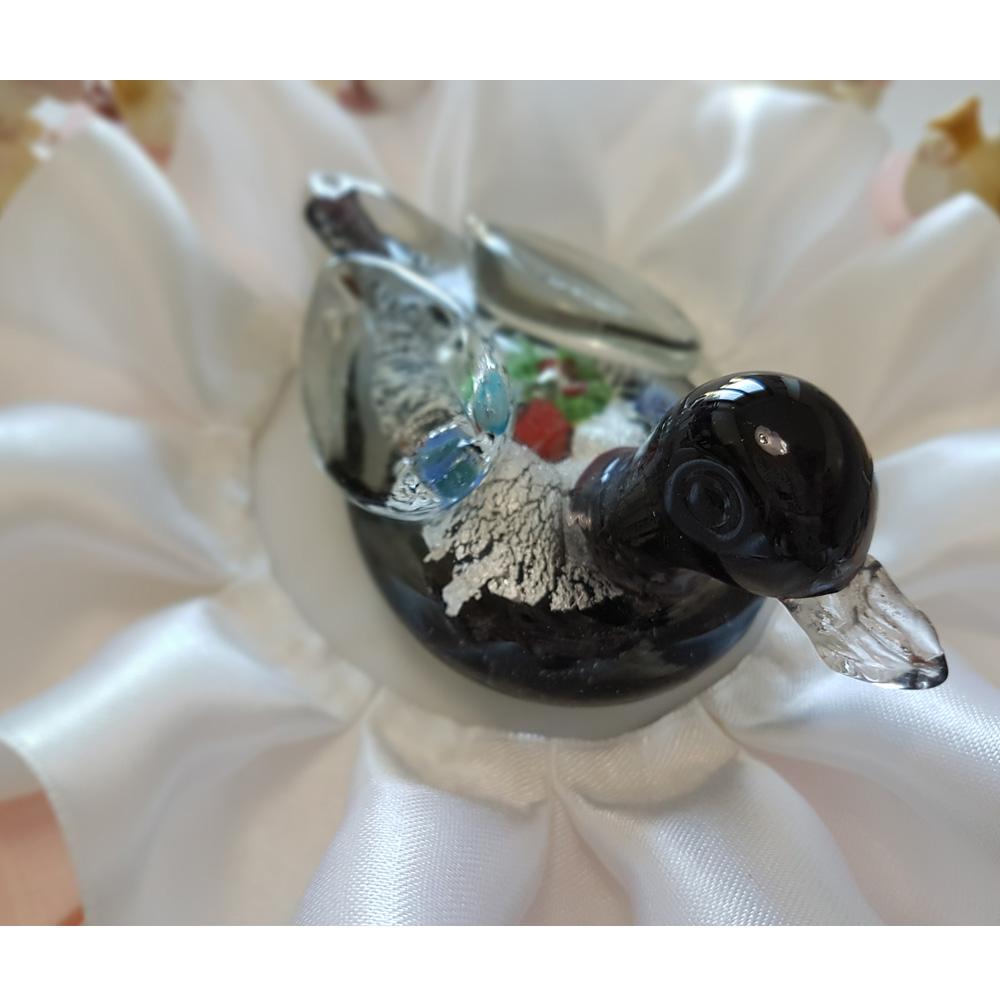 papera in vetro di Murano con lavorazione foglia argento