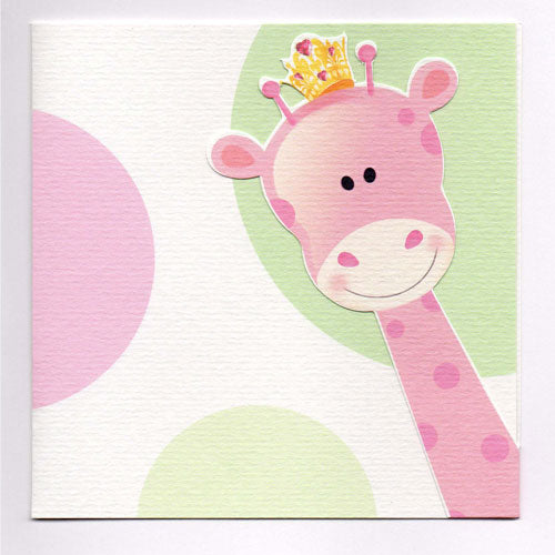 Partecipazione invito giraffa rosa, 10 pz con busta