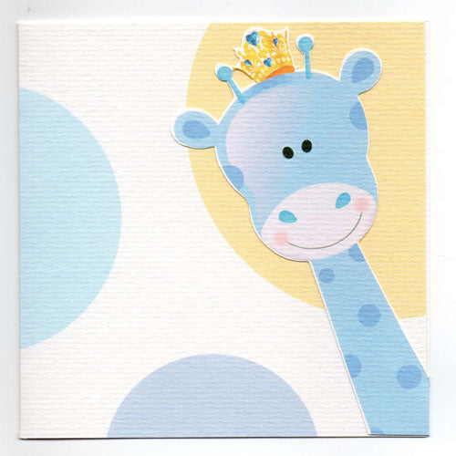 Partecipazione invito giraffa azzurra, 10 pz con busta