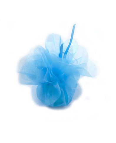 24 porta confetti organza azzurra con petali
