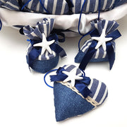 sacchettini porta confetti in tema marino con stalla