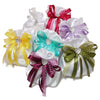 Glamour sacchetto portaconfetti in raso bianco disponibile in 8 differenti colori di nastro